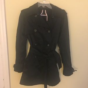 Black Express Belted Trench Coat